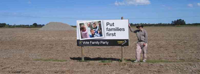 Family Party billboard West Melton